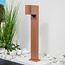 Lampadaire industriel Simone - brun rouille 70 cm