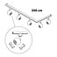 Système de rail design monophasé de 3 mètres avec spots Dex - rail de plafond