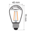 Kit de guirlande avec lampes à filament en verre clair de 2 watts : variateur en option