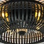 Ventilateur de plafond été/hiver en bambou noir - Paco