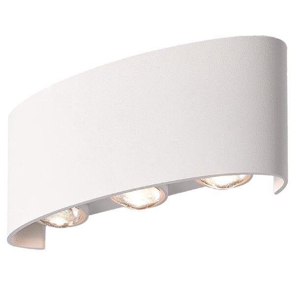 Applique murale extérieure moderne Sena - blanche avec LED intégrée
