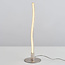 Lampe de table minimaliste Vinti en nickel satiné à LED intégrées
