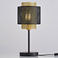 Lampe de table Ava noire et dorée