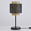 Lampe de table Ava noire et dorée
