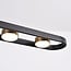 Suspension Sesto 5 lumières - noir avec détails dorés