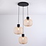 Lampe suspendue en bambou, 3 lumières - Michi