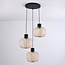 Lampe suspendue en bambou, 3 lumières - Michi