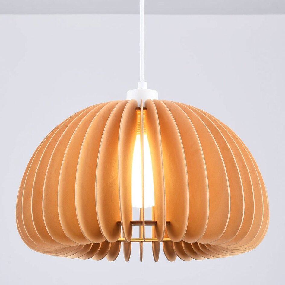 Suspension ronde en bois - Ikoma