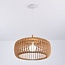 Suspension moderne en bois Itami - abat-jour à barreaux