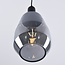 Suspension Mala - globe allongé en verre fumé