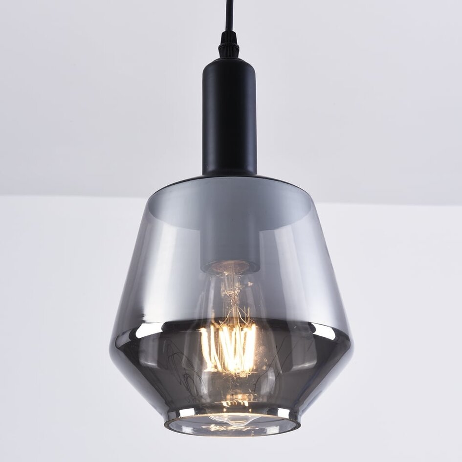Suspension Mala - verre fumé, forme diamant