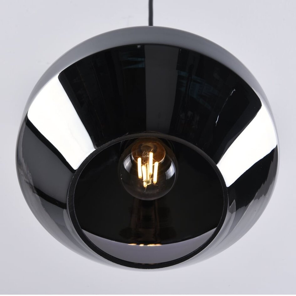 Suspension Mala - globe large en verre fumé