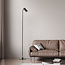 Lampadaire moderne en noir mat - Warren