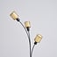 Lampadaire minimaliste Guld 3 lumières en noir et doré