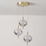 Lampe suspendue contemporaine avec LED intégrées et détails dorés - Hopea