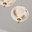 Lampe suspendue contemporaine avec LED intégrées et détails dorés - Hopea