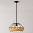 Lampe suspendue industrielle en rotin - Mimbre
