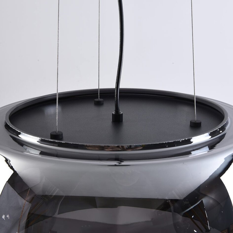 Lampe design en verre fumé à 3 lumières - Serres