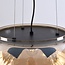 Suspension Serres 3 lumières en verre ambré - noir