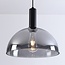 Suspension Fajen en verre fumé - abat-jour semi-ouvert