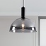 Suspension Fajen en verre fumé - abat-jour semi-ouvert