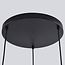 Lampe suspendue noire avec verre fumé, 3-lumières - Fares