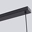 Suspension Filiz 3 lumières en verre fumé - noir allongé