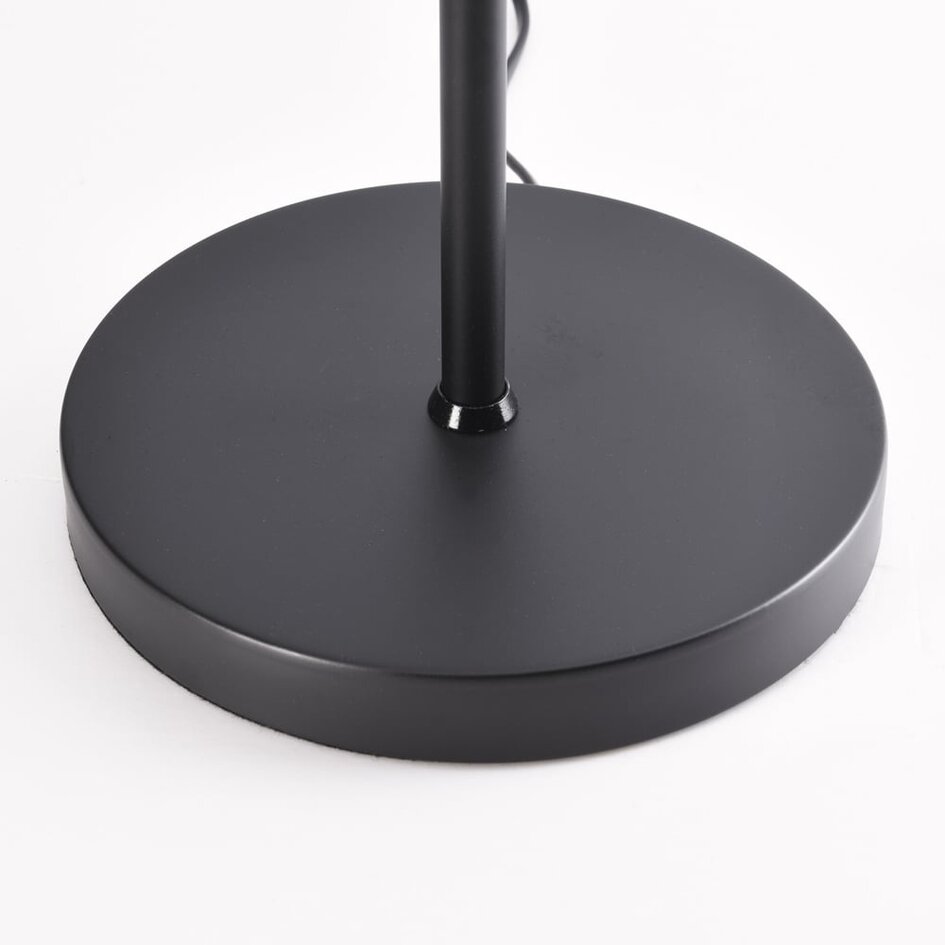 Lampadaire 3 lumières Pieta noir en verre blanc laiteux - orientable