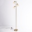 Lampadaire 3 lumières Pieta en verre ambré - orientable