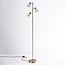 Lampadaire 3 lumières Pieta en verre ambré - orientable