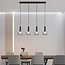Suspension Imke 4 lumières en verre fumé