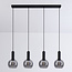 Suspension Imke 4 lumières en verre fumé