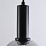 Lampe suspendue noire Imke avec verre fumé, 4 lumières