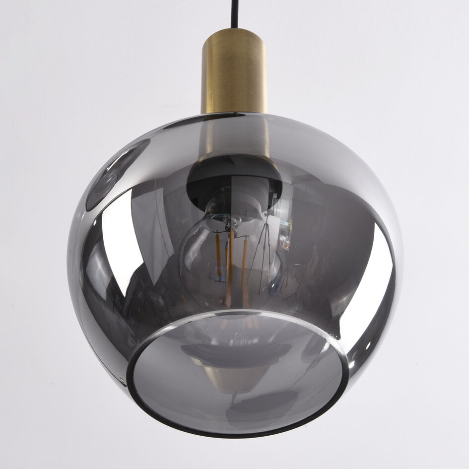 Suspension Ismay 3 lumières en forme de pomme - doré