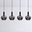 Suspension Ilvy 4 lumières en forme de pomme - noir