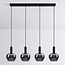 Suspension Ilvy 4 lumières en forme de pomme - noir
