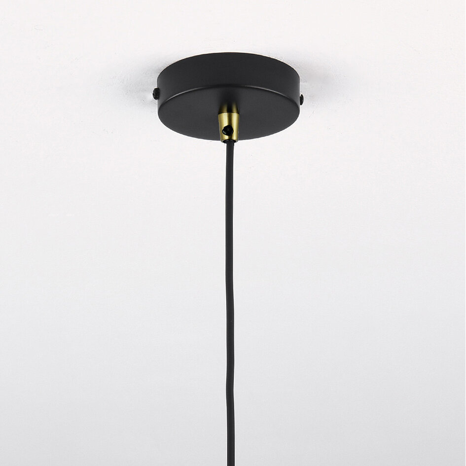 Lampe suspendue en métal noir Jaula