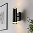 Applique murale industrielle Yara - noir mat