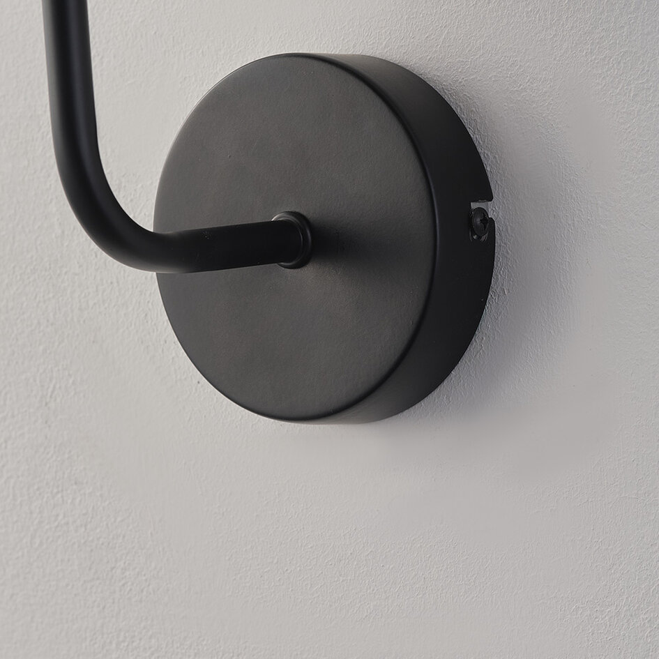 Lampe murale Mary - noir avec or