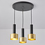 Lampe pendante moderne noire et or, 3 lumières - Chantal