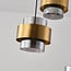 Suspension Arany 3 lumières - noir avec détails en bronze