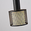 Suspension Fosco 5 lumières - noir mat en nid d'abeille