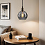 Lampe suspendue à 1 lumière Loiza - verre fumé