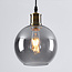 Lampe suspendue à 1 lumière Loiza - verre fumé