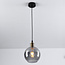 Lampe suspendue à 1 lumière Loiza - verre fumé