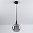 Lampe suspendue à 1 lumière Loiza - verre fumé