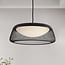Lampe suspendue noire avec abat-jour ouvert et LED dimmable - Milani