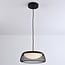 Lampe suspendue noire avec abat-jour ouvert et LED dimmable - Milani