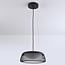 Lampe suspendue noire avec abat-jour ouvert et LED dimmable - Milani