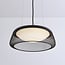 Lampe suspendue noire avec abat-jour ouvert et LED dimmable - Milani